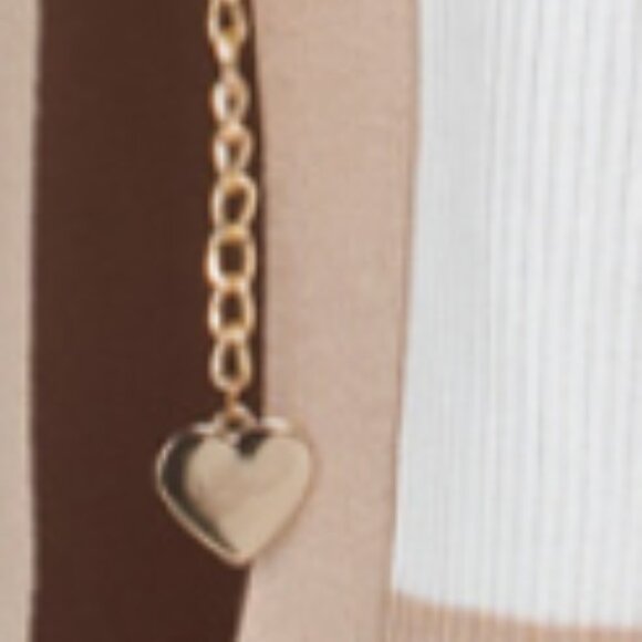 MADDEN GIRL Striped Midi Sweater Dress With Chain Detail - Picture 4 of 4